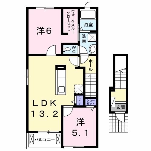 【ラ・カーザ　ドルチェ　IIの間取り】