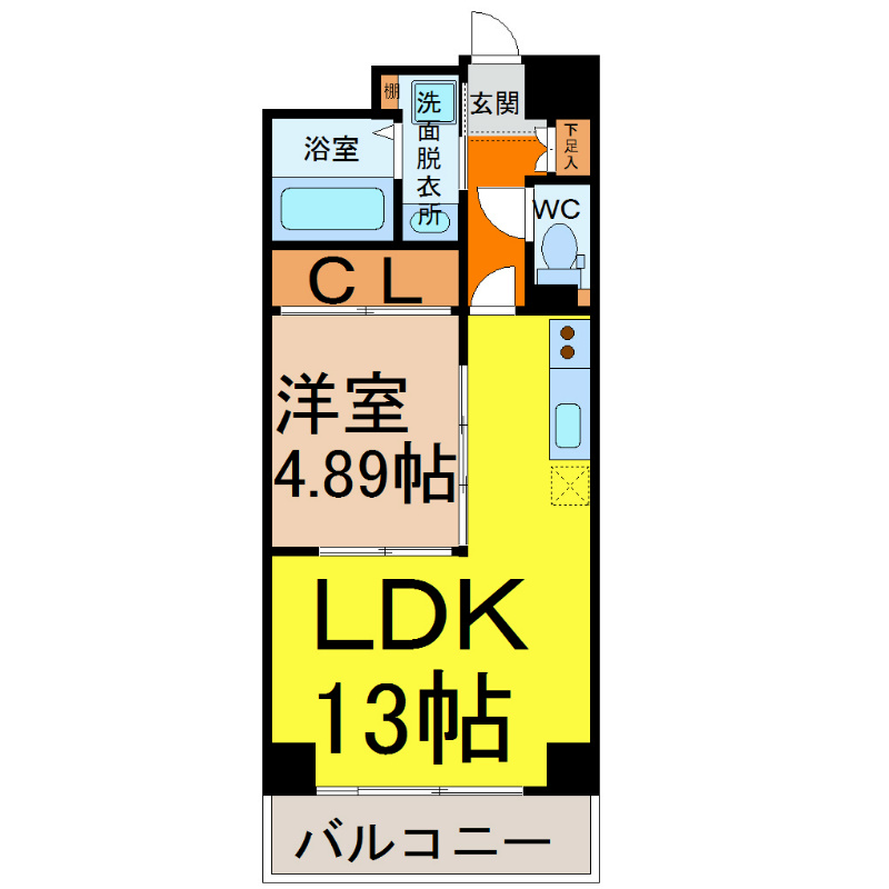 名古屋市千種区内山のマンションの間取り