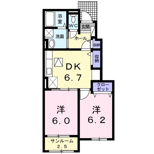 ランコントリヤン高浜・IIの間取り