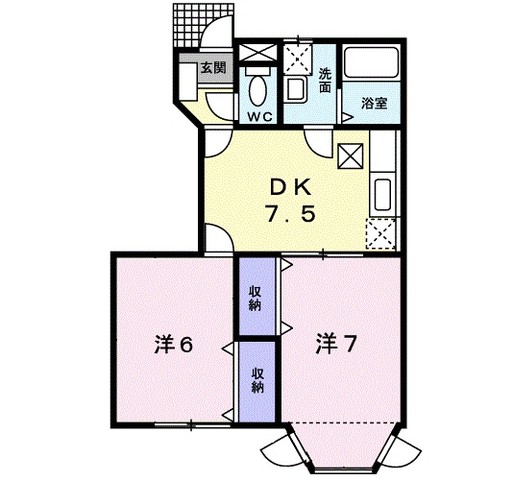 エスポワール寒田Ｂの間取り