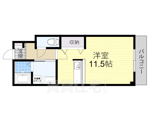 枚方市中宮西之町のマンションの間取り