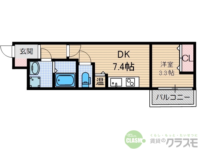 【吹田市岸部中のアパートの間取り】