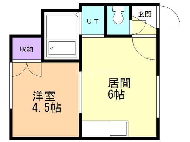 札幌市北区新琴似四条のアパートの間取り