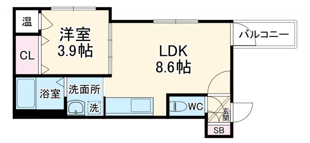 大阪市淀川区三津屋中のアパートの間取り