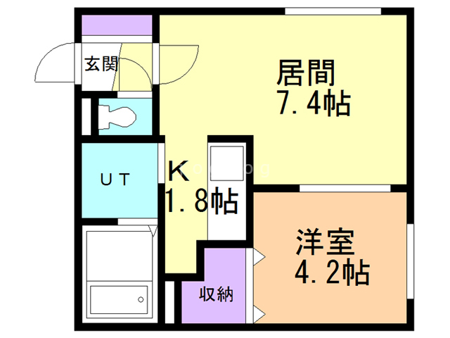 札幌市白石区東札幌五条のマンションの間取り