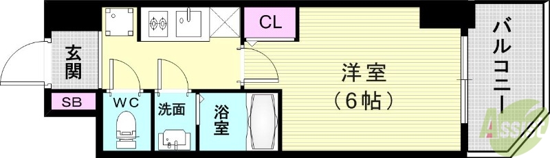 アドバンス神戸ラシュレの間取り