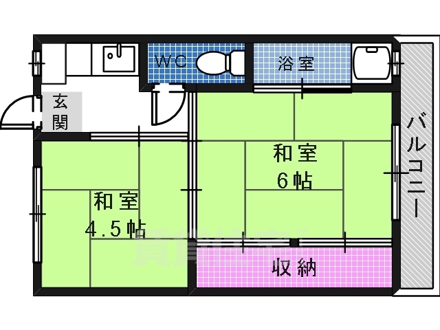 堺市東区南野田のマンションの間取り