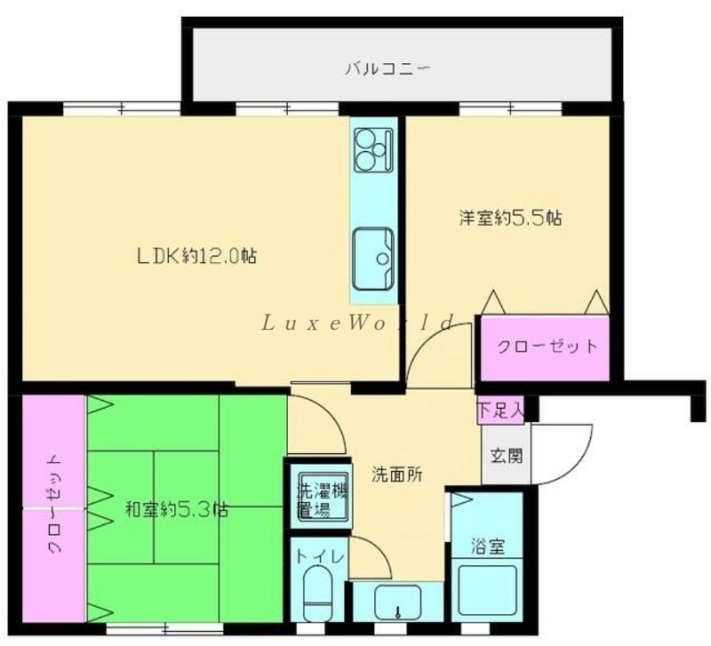 【横浜市神奈川区片倉のマンションの間取り】