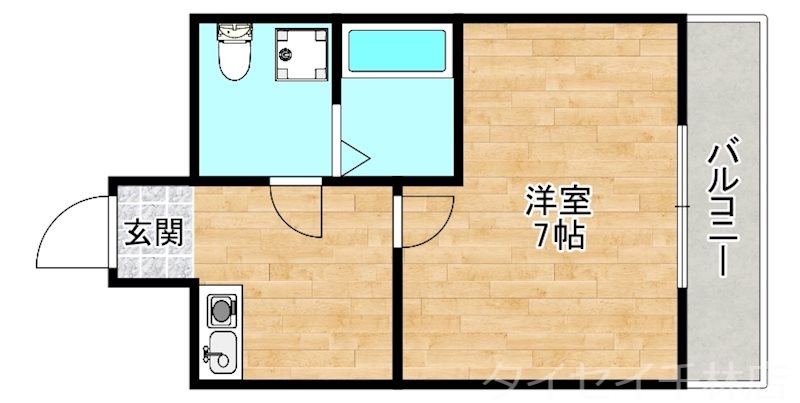 大阪市旭区大宮のマンションの間取り