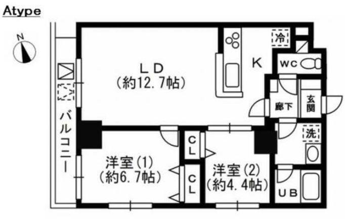 ＫＤＸレジデンス秋葉原の間取り