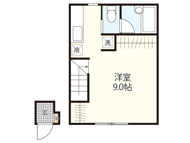 廿日市市串戸のアパートの間取り