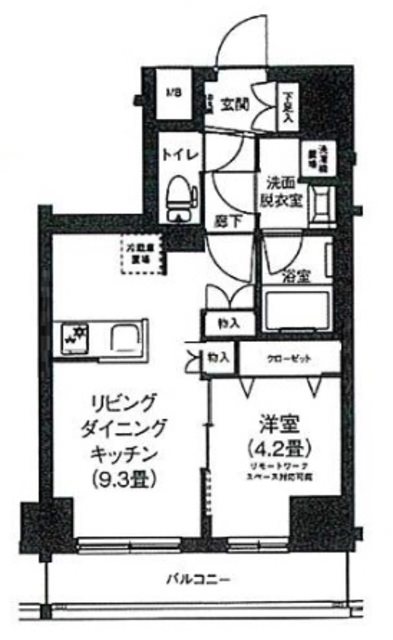 府中市矢崎町のマンションの間取り