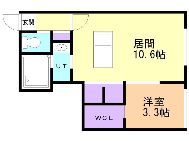 札幌市西区宮の沢三条のマンションの間取り