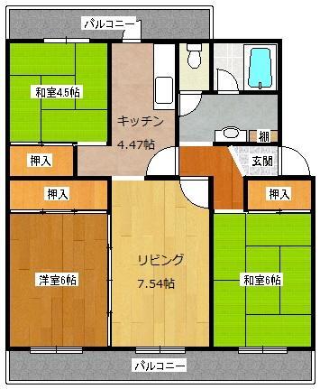 クロノス１１八代古城の間取り