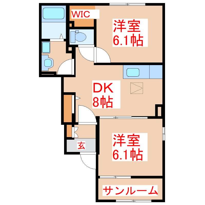 イブライフ・ヒロ　Ｂの間取り