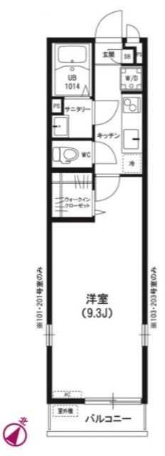 千葉市花見川区幕張町のアパートの間取り