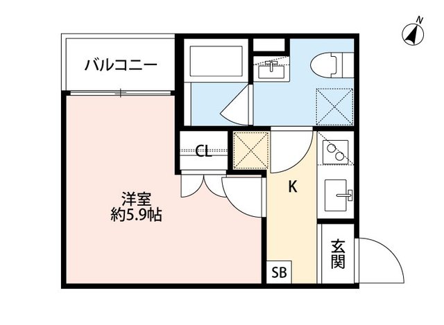 大阪市此花区春日出南のアパートの間取り