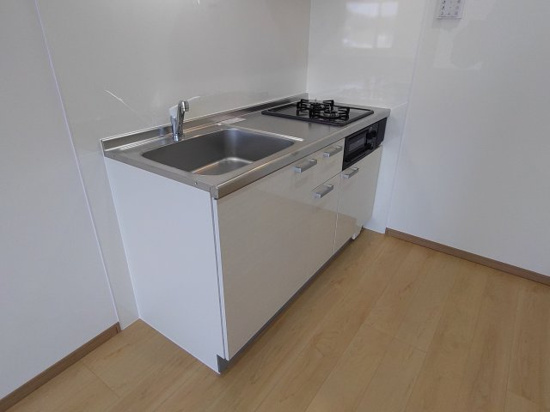 キッチン　2口コンロ・グリル付のシステムキッチンです♪