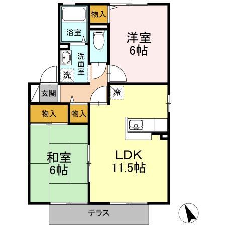 フォルテF A棟の間取り写真