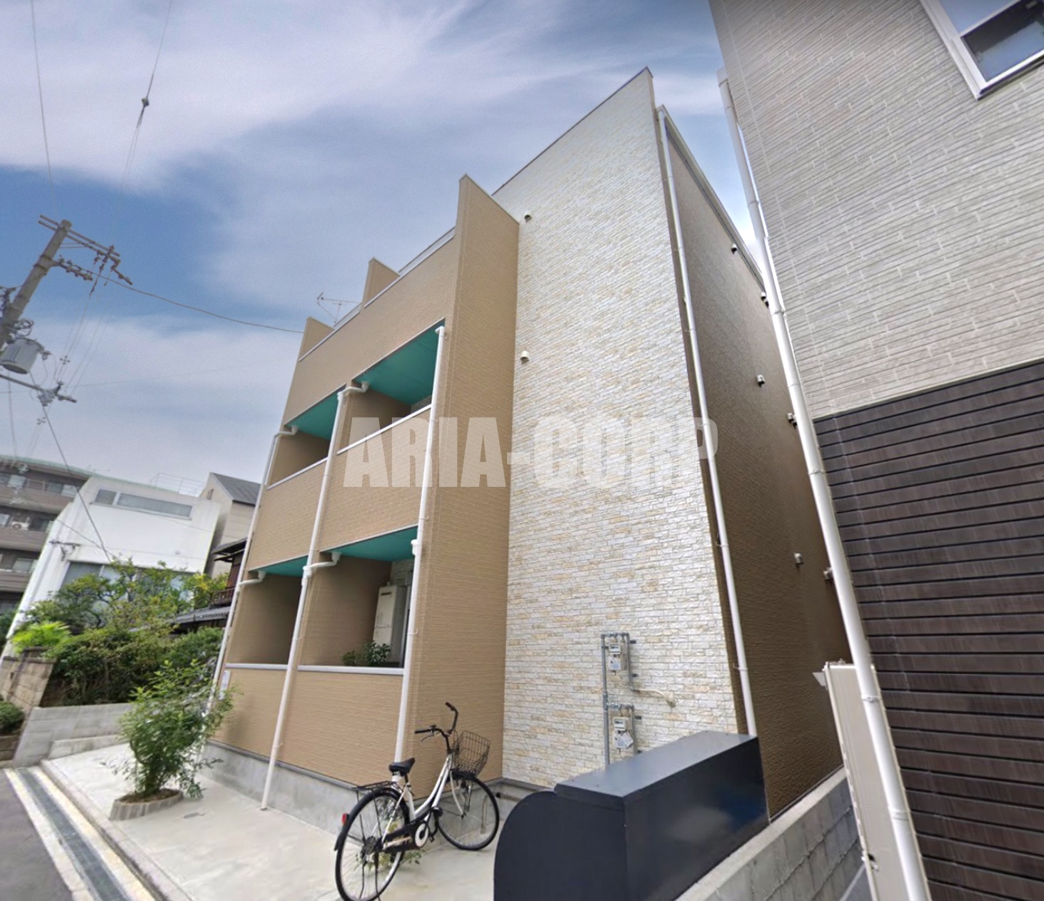 建物外観　2017年完成、大手ハウスメーカー施工デザイナーズアパート！