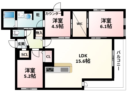 クラシスト泉町の間取り写真