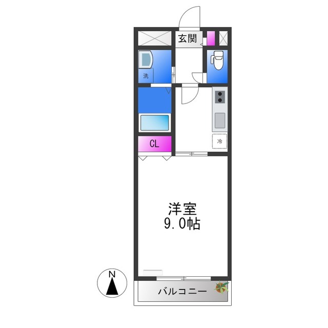 アンプルールクラージュ エトッフの間取り写真