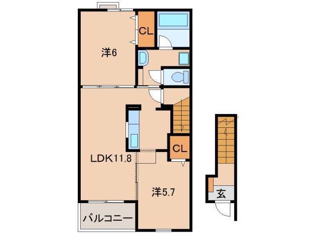 ラブリーコートVIの間取り写真