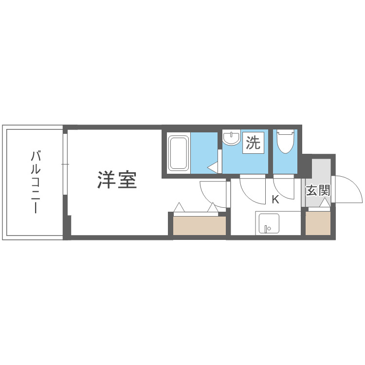地下鉄中央線 朝潮橋駅 徒歩6分 11階建 築2年の間取り写真