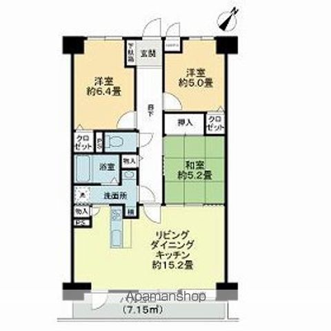 ライオンズマンション武蔵砂川の間取り写真