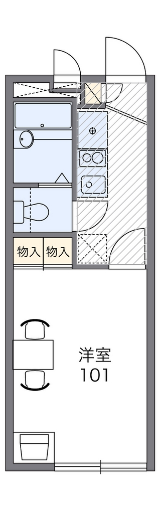 大阪市生野区巽南のアパートの間取り