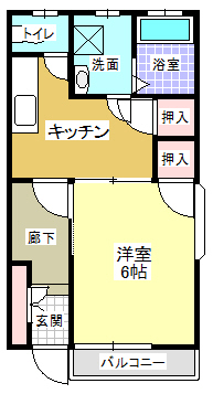 北九州市門司区藤松のアパートの間取り