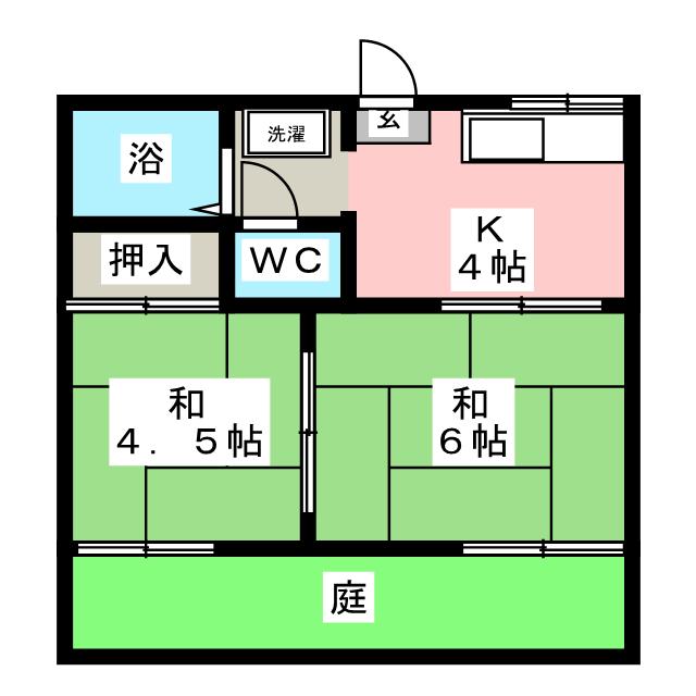 タウニーＫ・Ｈの間取り