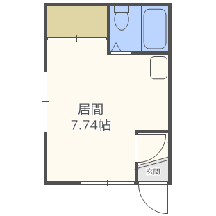 札幌市手稲区曙五条のアパートの間取り