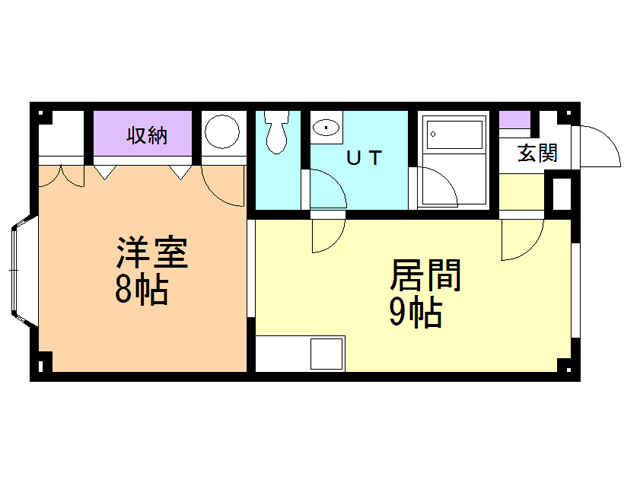 函館市人見町のマンションの間取り