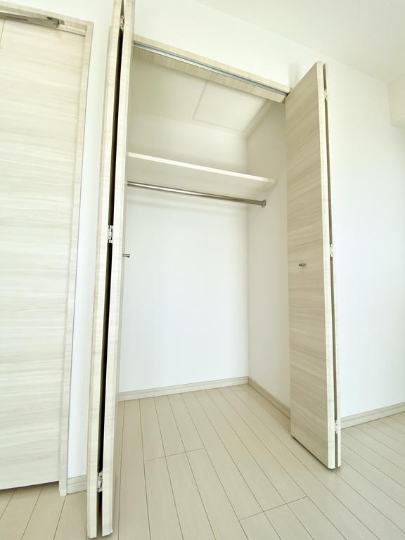 収納　奥行きのあるクローゼットです