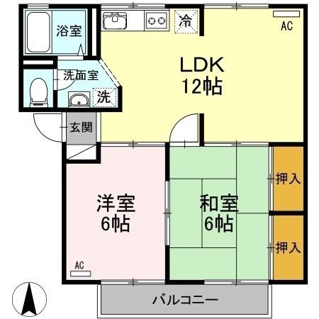 ジョイファミリー総社 A棟の間取り写真