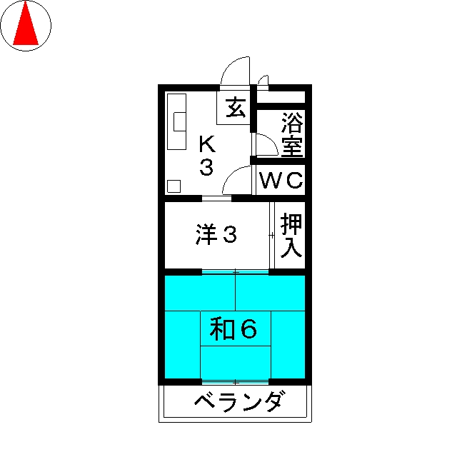 アサヒハイツの間取り