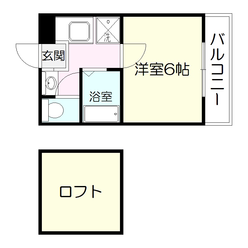 UEハウス6番館　鹿児島市賃貸マンションの間取り