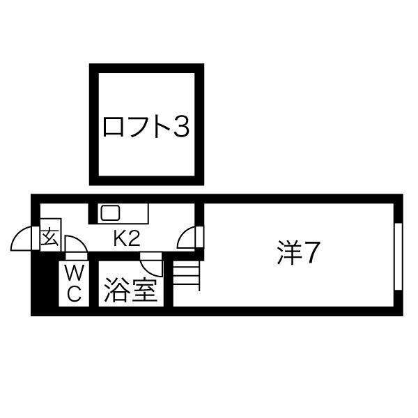 北海道札幌市中央区南二十五条西８（マンション）の賃貸物件の間取り