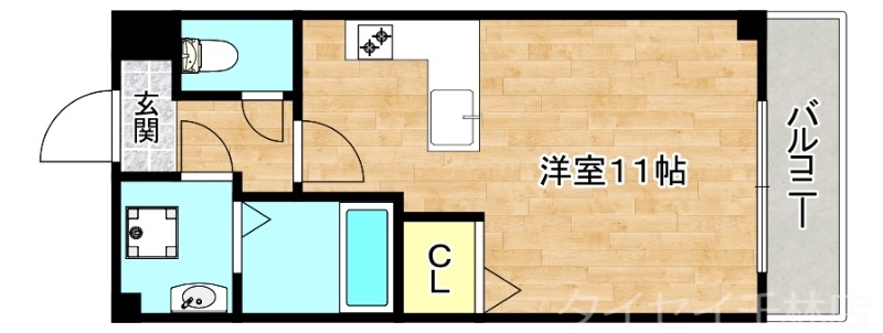 守口市金下町のマンションの間取り