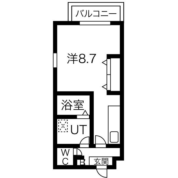 名古屋市西区上名古屋のアパートの間取り