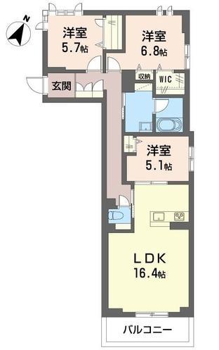 さいたま市緑区大字中野田のマンションの間取り