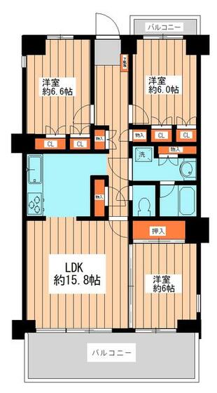 藤和天王台ハイタウン２号棟の間取り