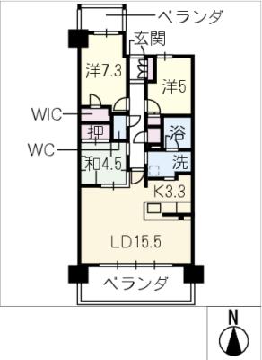 プラウド金山センターマークスの間取り