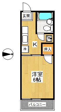 スカイパルB棟の間取り