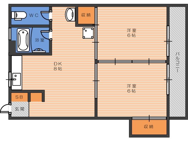 エクセル田辺の間取り