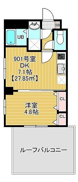 千葉市中央区要町のマンションの間取り