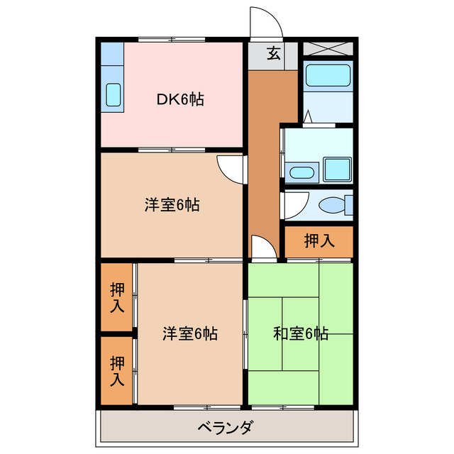 第二西浜ハイツの間取り