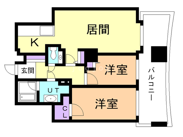 シティタワー円山神宮鳥居前の間取り