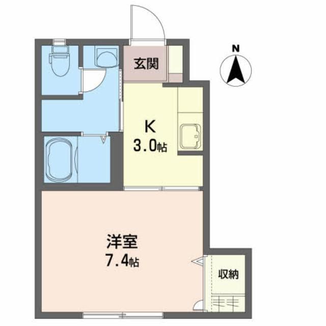 郡山市字桑野清水台のアパートの間取り